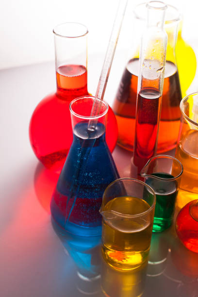 istock Laboratory glass with liquids 929815936