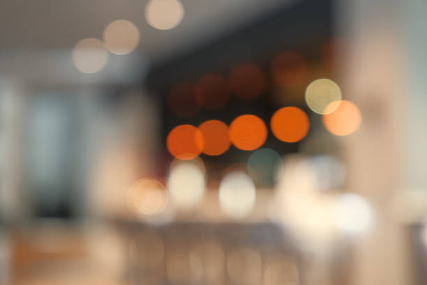 istock Blurry image of a cafe interrior background with bokeh 929838030