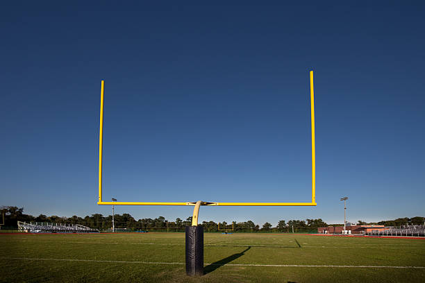 istock High School Football Field with Goal Post in Foreground 92983890