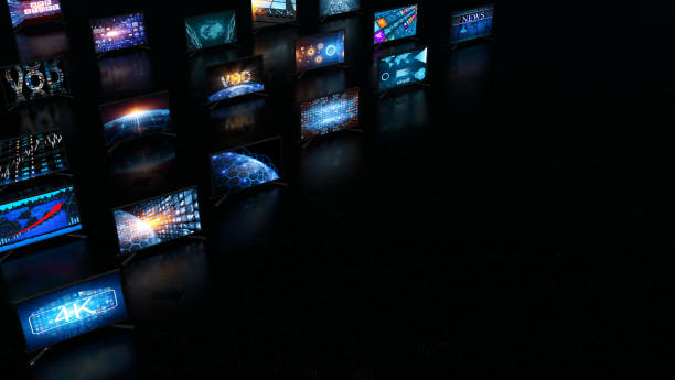 istock Media concept video wall with small screens 929855662