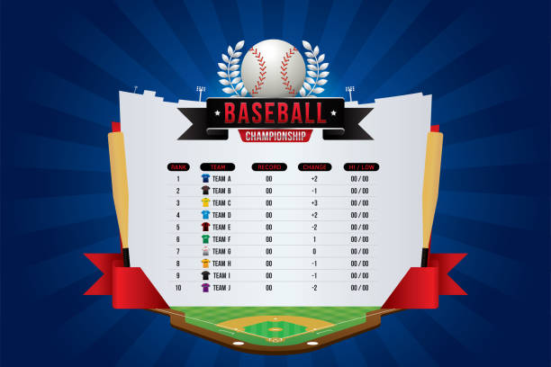 ilustrações, clipart, desenhos animados e ícones de de beisebol - scoreboard baseballs baseball sport