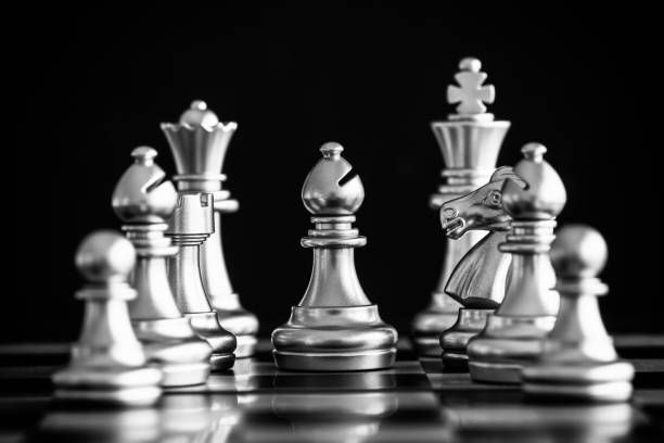 istock Strategy chess battle Intelligence challenge game on chessboard. Success the strategy concept. Chess business leader and success idea. Chess strategy game business competition success play. 929866282