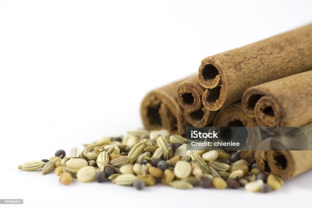 Cinnamon and spices  Brown Stock Photo