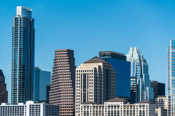 istock close up on Austin Texas Skyline perfect blue town lake spring time skyline view 929876162