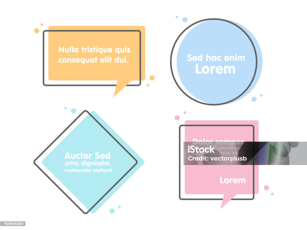 Text-Blase zu zitieren. Kommas, Hinweis, Nachricht und Kommentar. - Lizenzfrei Sprechblase Vektorgrafik
