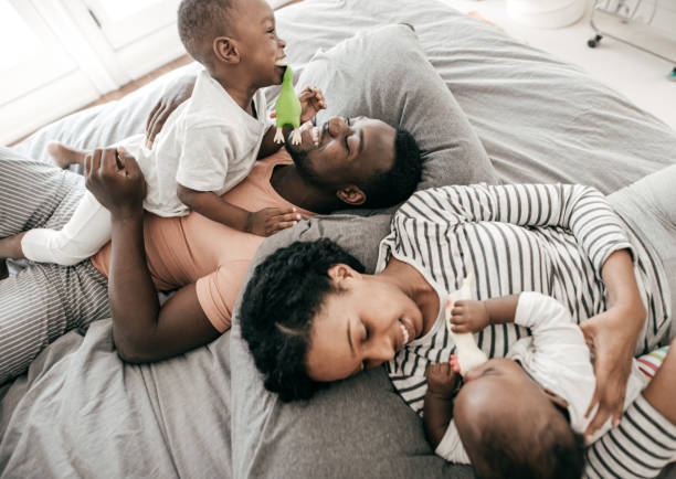 istock Happy family with  two kids 929884100