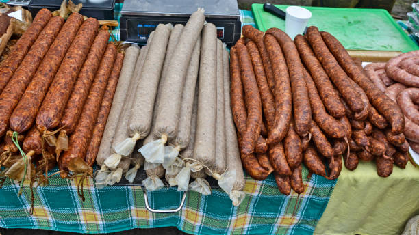 istock Pork sausages smoked and dried 929884710