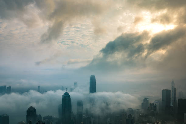 istock Misty and Cloudy view at Hong Kong 929887090