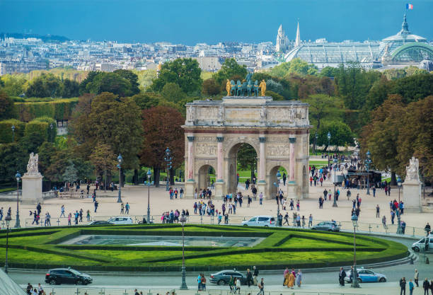 istock Triumphal arch in Paris, located in the Carrousel Square. Paris 929888054