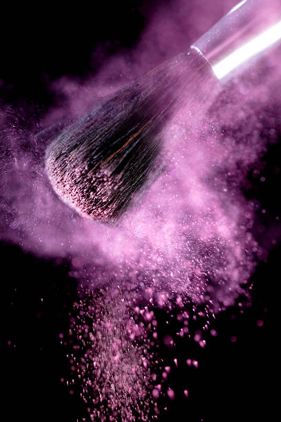 istock A purple eye shadow brush and make up 92989846
