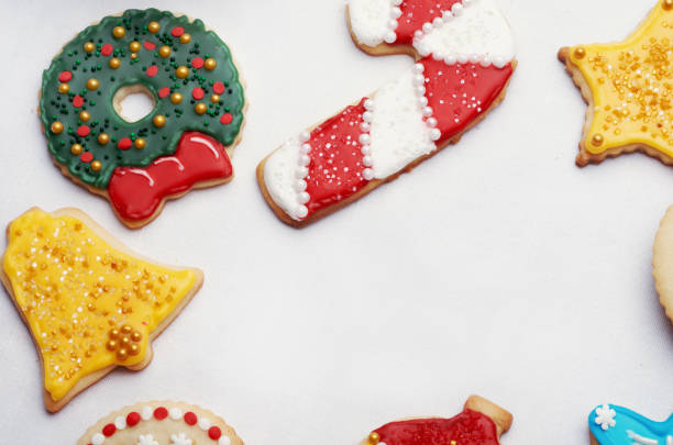 istock Christmas Cut Out Decorated Artistically With Colorful Icing and Decorations 929900512