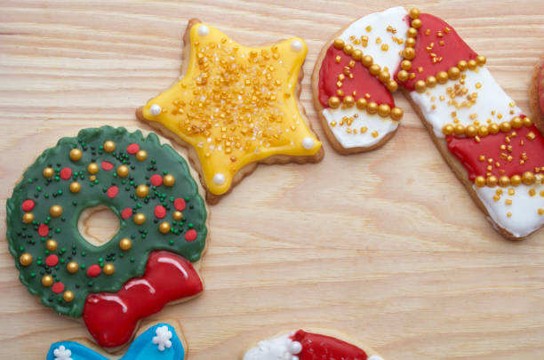 istock Christmas Cut Out Decorated Artistically With Colorful Icing and Decorations 929900546