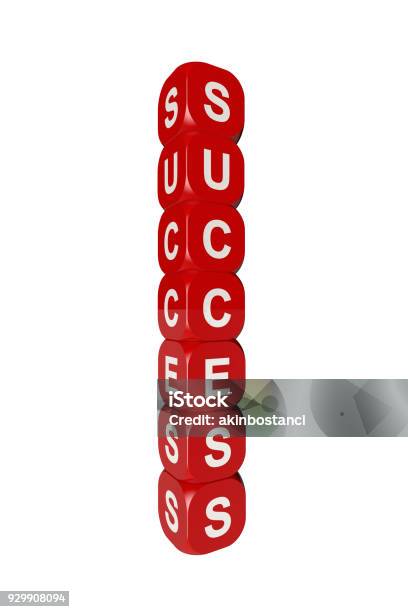 Success Red Dice Stock Photo - Download Image Now - Chance, Single Word, Business