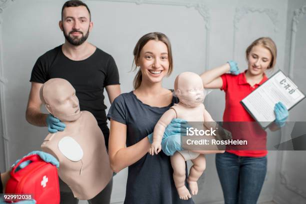 First Aid Training Stock Photo - Download Image Now - CPR, First Aid Kit, Education Training Class