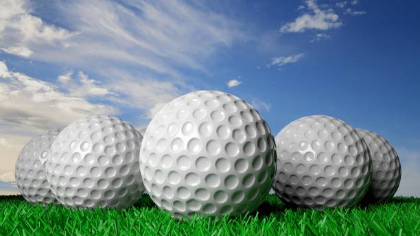 istock Golf balls on green turf 929918190