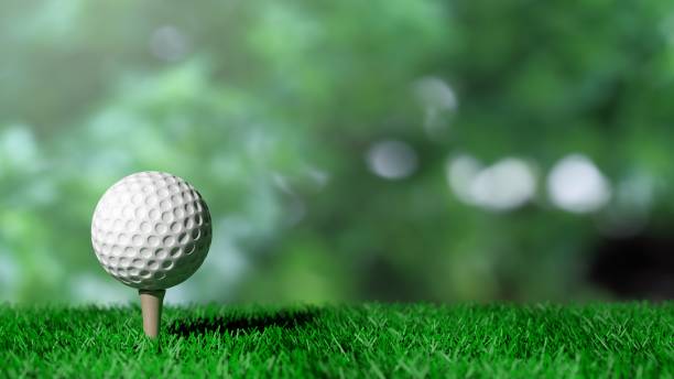 istock Golf balls on green turf 929918458