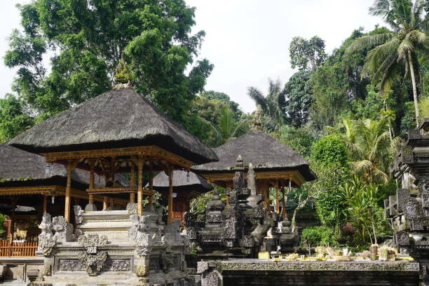 istock Balinese temple in a garden with plants 929925528