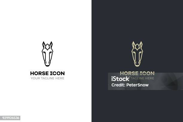 Stylized Geometric Horse Head Illustration Vector Icon Tribal Design Stock Illustration - Download Image Now