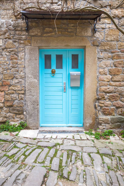 istock Blue entrance door. 929944884