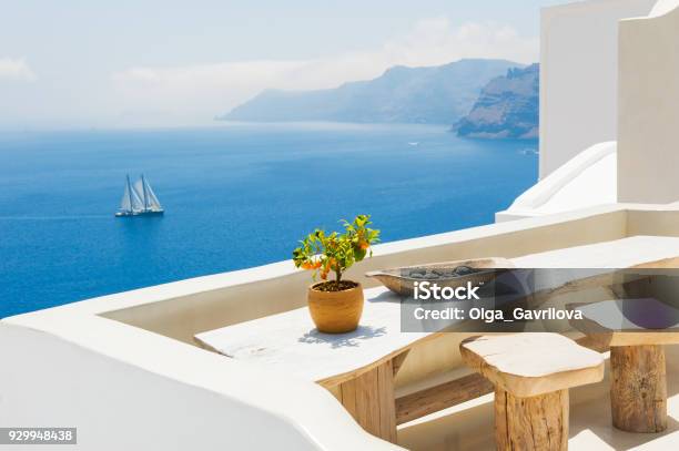 White Architecture On Santorini Island Greece Stock Photo - Download Image Now - Greece, Luxury, Beach