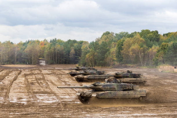 istock german main battle tanks drives on battlefield 929948872