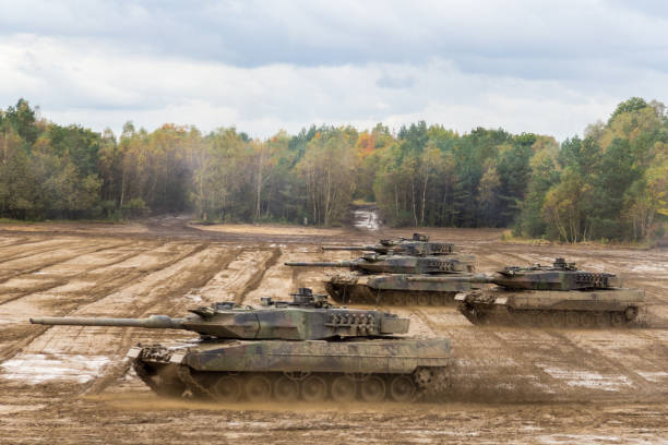 istock german main battle tanks drives on battlefield 929948876