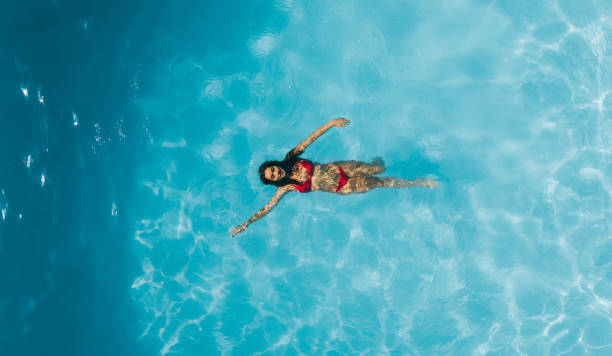 istock Woman enjoying swimming in a pool 929952650