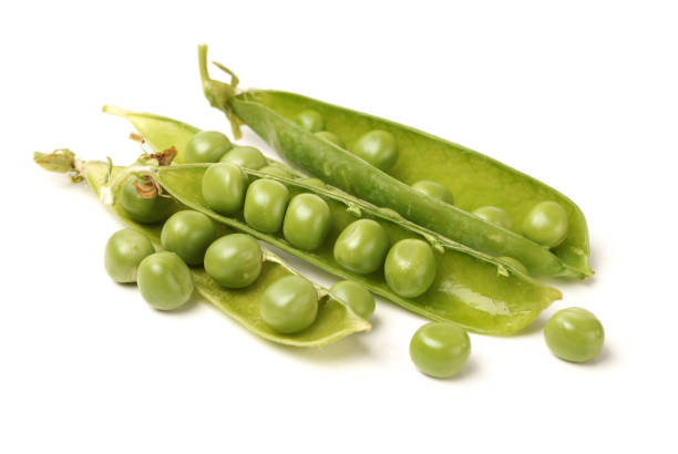 istock Fresh Young Green Pea Beans on the white background 929960170