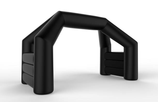 istock White Blank Inflatable angular Arch Tube or Event Entrance Gate.Start line sports double arch door. 3d render illustration. 929965284
