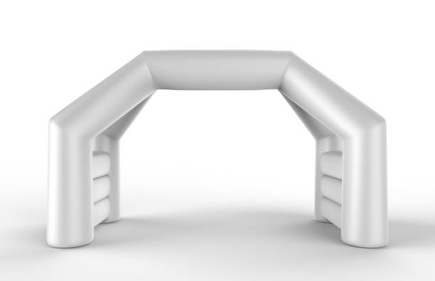 istock White Blank Inflatable angular Arch Tube or Event Entrance Gate.Start line sports double arch door. 3d render illustration. 929965412