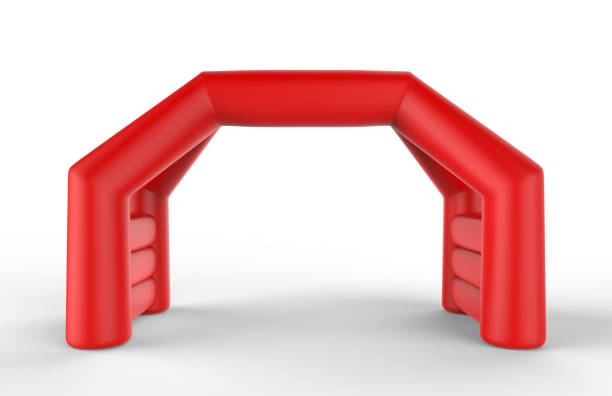 istock White Blank Inflatable angular Arch Tube or Event Entrance Gate.Start line sports double arch door. 3d render illustration. 929966472