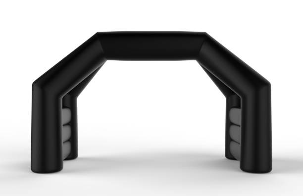 istock White Blank Inflatable angular Arch Tube or Event Entrance Gate.Start line sports double arch door. 3d render illustration. 929967616
