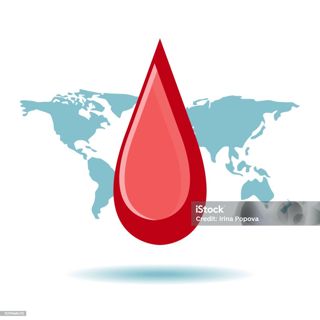 Red Blood Map Vector Drop Of Red Blood Over World Map Stock Illustration - Download ...