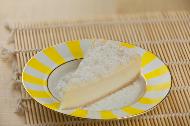 istock delicious cheesecake with coconut on  plate 929972308
