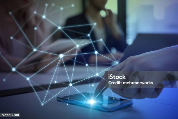 Communication Network Concept Stock Photo - Download Image Now - Bluetooth, Wireless Technology, Connection