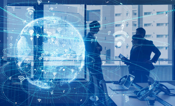 istock Group of businessperson amd wireless communication network concept. 929982238