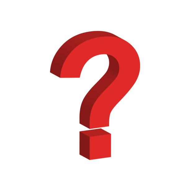 question icon 3D vector question icon 3D vector red question mark stock illustrations