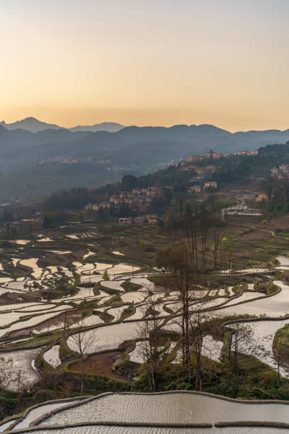 istock Sunrise at Yuanyang, Qingkou Viewpoint. 929994204