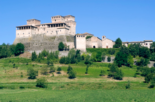 Castle of Torrechiara (Parma, Emilia-Romagna, Italy), medieval building.