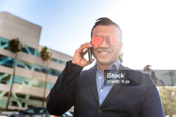 Businessman In Town Stock Photo - Download Image Now - Adult, Adults Only, Blue