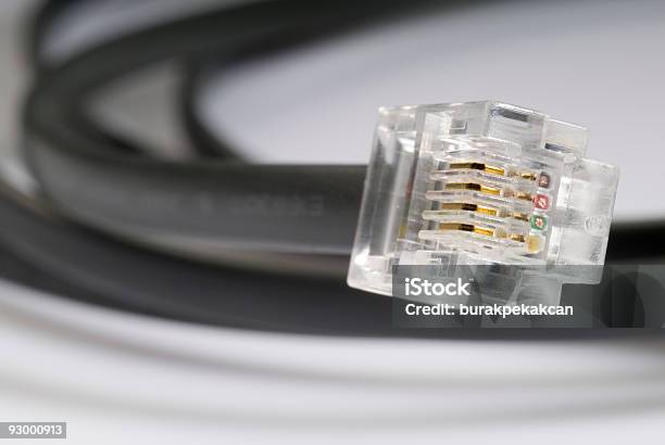 Spina Di Connessione A Internet Closeup - Fotografie stock e altre immagini di Ambientazione interna - Ambientazione interna, Attrezzatura informatica, Cavo - Componente elettrico