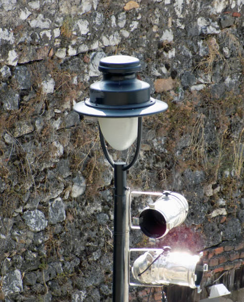 istock Retro styled street light in the park 930021732