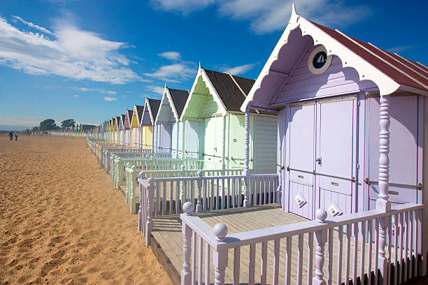 mersea beach huts  essex england photos stock pictures, royalty-free photos & images
