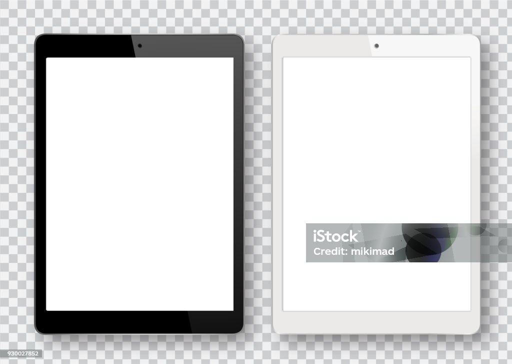 Tableta Digital en blanco y negro - arte vectorial de Tableta digital libre de derechos