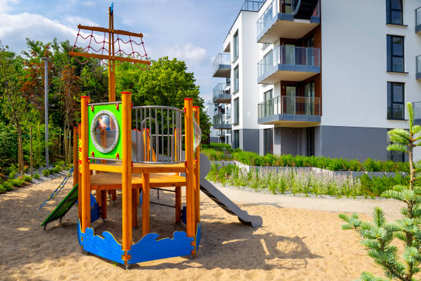 istock New modern housing estate with playground 930037872