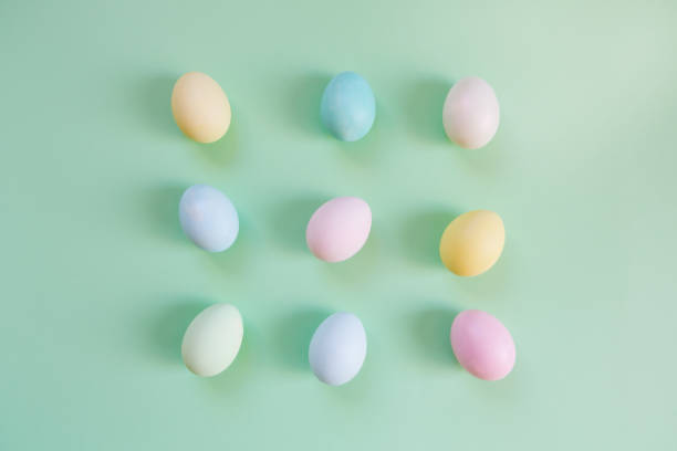 istock Colorful easter eggs in nest  from tapes 930038348