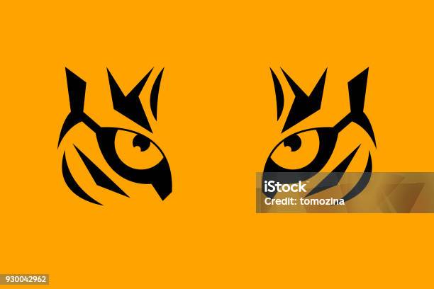 Print Eye Of Tiger Stock Illustration - Download Image Now - Tiger, Tiger-Eye, In Silhouette