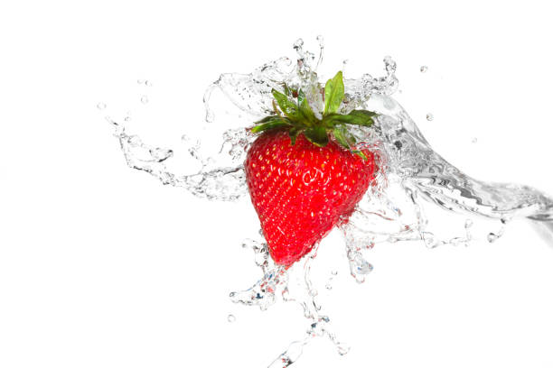 istock Water splashing on a strawberry 930050032