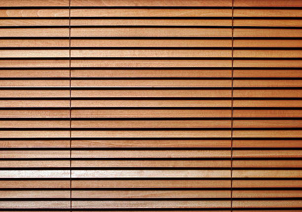 Wood blinds stock photo