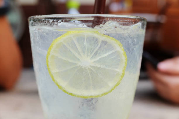 istock Cold and Fresh Lemon soda juice on wooden table in Restaurant 930058020